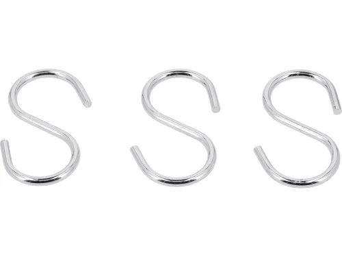 YATO YG-20143 Acél krómozott horog gázgrillekhez kellékek felakasztásához 3 db/csomag