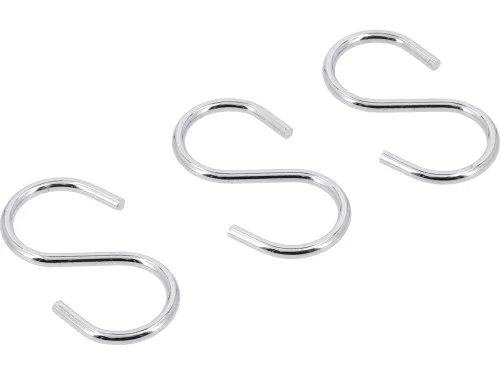 YATO YG-20143 Acél krómozott horog gázgrillekhez kellékek felakasztásához 3 db/csomag