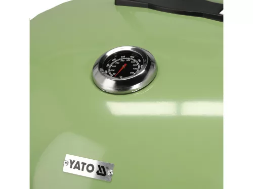 YATO YG-20303 Kerek faszenes BBQ és grillsütő zöld 540mm