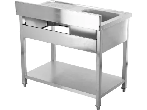 YATO YG-30900 Asztal egymedencés mosogatóval csepegtetőtálcával 1000 x 600mm