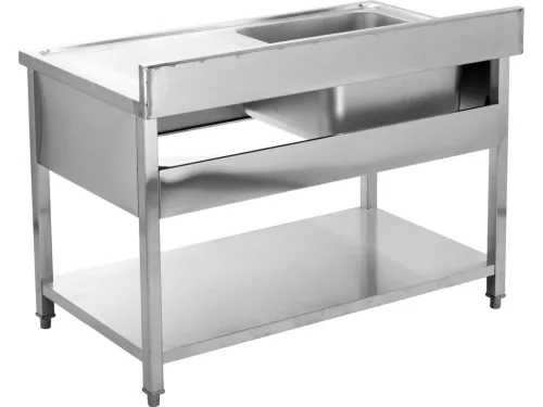 YATO YG-30905 Asztal egymedencés mosogatóval csepegtetőtálcával 1400 x 700mm