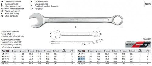 YATO YT-00767 Csillag-villáskulcs 55 mm / 620 mm CrV