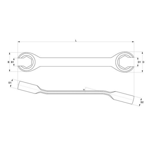 YATO YT-0143 Fékcsőkulcs készlet 4 részes 8-17 mm CrV 6140