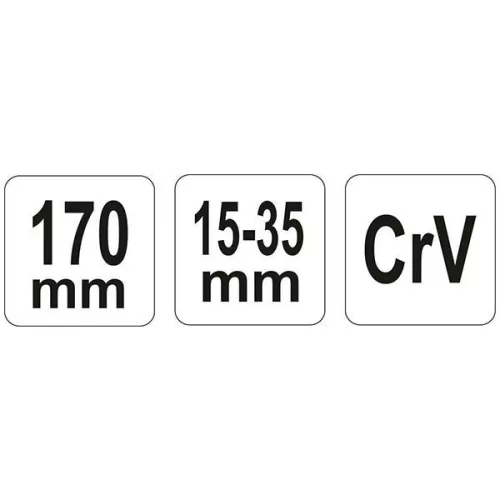 YATO YT-01670 Állítható körmös kulcs 15-35 mm / 170 mm CrV