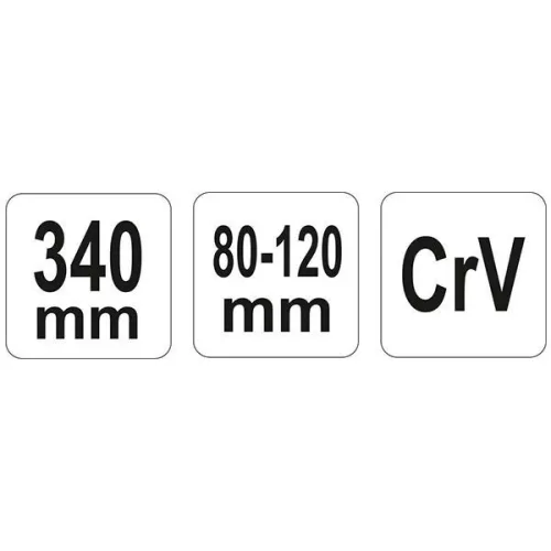 YATO YT-01673 Állítható körmös kulcs 80-120 mm / 340 mm CrV