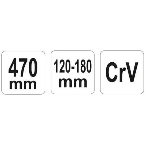YATO YT-01674 Állítható körmös kulcs 120-180 mm / 470 mm CrV