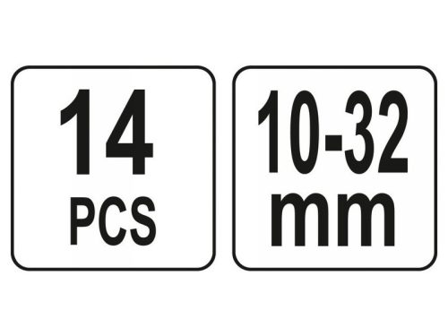 YATO YT-01865 Csavart csillag-villáskulcs készlet 14 részes 10-32 mm