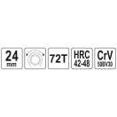 YATO YT-02385 Racsnis csillagkulcs 24 mm / 265 mm CrV