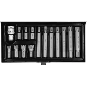   YATO YT-0419 Bit készlet 15 részes RIBE M6-M14 L=30 mm 1/2"