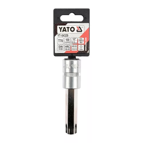 YATO YT-04329 Hosszú bit dugókulcs Torx 1/2" T70 CrV