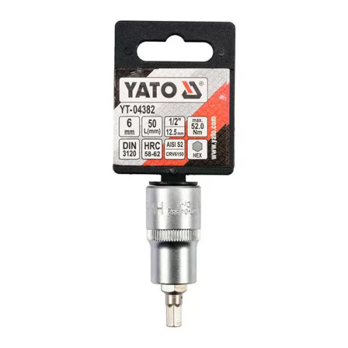 YATO YT-04382 Bit dugókulcs Imbusz 1/2" 6 mm CrV