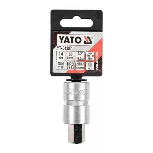 YATO YT-04387 Bit dugókulcs Imbusz 1/2" 14 mm CrV