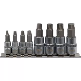   YATO YT-04580 Roncsolt imbuszcsavar kiszedő dugókulcs készlet 8 részes 1/4" 3/8"