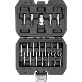   YATO YT-04584 Roncsolt csarv eltávolító készlet Torx és HEX ( imbuszcsavar eltávoító készlet)
