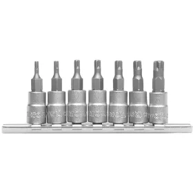   YATO YT-0461 Bit dugókulcs készlet 7 részes lyukas 5-ágú Torx 1/4" T10-T40 CrV