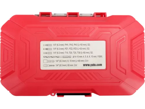 YATO YT-04615 Impact bithegy és fúrószár készlet 18 részes