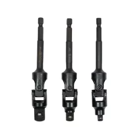  YATO YT-04641 Csuklós dugókulcs adapter készlet 3 részes 1/4" Hex -> 1/4" 3/8" 1/2" négyszög CrV