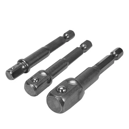 YATO YT-04685 Dugókulcs adapter készlet 3 részes 1/4" Hex -> 1/4", 3/8", 1/2" négyszög