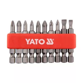   YATO YT-0483 Bithegy készlet 10 részes 50 mm (5-6 mm-PH1-PH2-PZ1-PZ2)