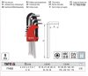 YATO YT-0502 Imbuszkulcs készlet 9 részes 2,0-10 mm CrV