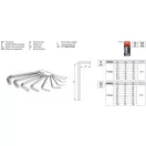 YATO YT-0504 Imbuszkulcs készlet 10 részes 1,5-10 mm CrV