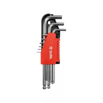   YATO YT-0507 Gömbfejű imbuszkulcs készlet 9 részes 2-10 mm CrV