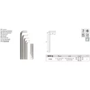 YATO YT-0519 Hosszú imbuszkulcs készlet 10 részes 3-17 mm, kazettában CrV
