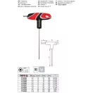 YATO YT-05588 Gömbfejű imbusz T-kulcs 4,0 mm / 13 x 140 mm S2