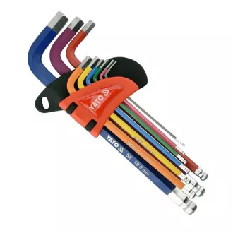   YATO YT-05632 Hosszú gömbfejű imbuszkulcs készlet 9 részes 1,5 - 10 mm S2