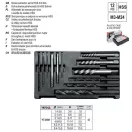 YATO YT-0591 Törtcsavar kiszedő és fúró készlet 12 részes M3-M24