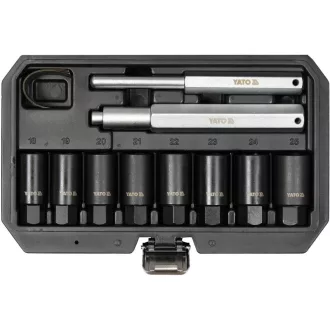   YATO YT-060302 Gépi dugókulcs készlet 10 részes 18-25 mm biztonsági kerékcsavarokhoz