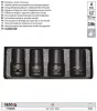 YATO YT-06030 Roncsolt csavar leszedő gépi dugókulcs készlet 4 részes 1/2 Col 17-26 mm CrMo