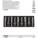 YATO YT-06030 Roncsolt csavar leszedő gépi dugókulcs készlet 4 részes 1/2 Col 17-26 mm CrMo