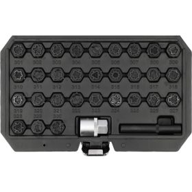   YATO YT-060390 Dugókulcs készlet 32 darabos Mercedes biztonsági kerékcsavarokhoz