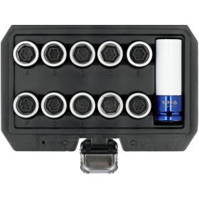   YATO YT-060396 Dugókulcs készlet 11 darabos Toyota biztonsági kerékcsavarokhoz