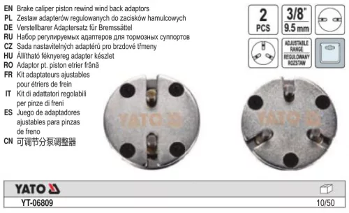 YATO YT-06809 Féknyeregkulcs készlet 2 részes
