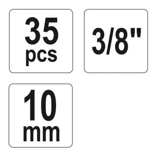 YATO YT-06822 Fékmunkahenger szerelő készlet 3/8" 35 részes