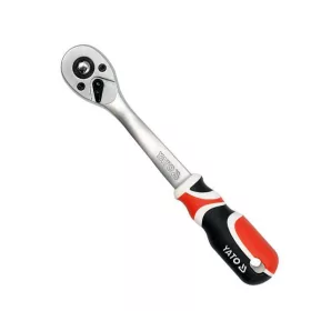   YATO YT-0731 Racsnis hajtószár 3/8" 200 mm 72T hajlított szár, lágy fogantyús CrV