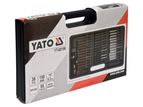 YATO YT-08196 Hengerfej tisztító kefe készlet 38 részes 8-19 mm