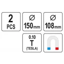 YATO YT-08302 Mágnestál készlet 2 részes 108, 150 mm