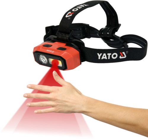 YATO YT-08594 Akkus LED fejlámpa 800 lumen mozgásérzékelős