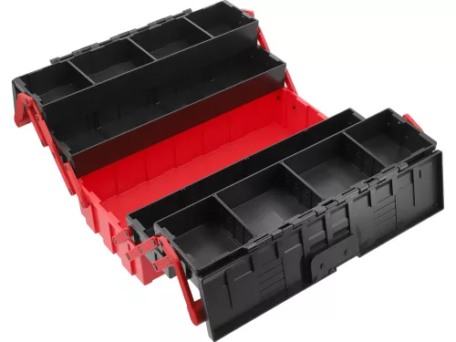 YATO YT-08978 Műanyag szerszámláda kétoldalra nyíló 5 polcos