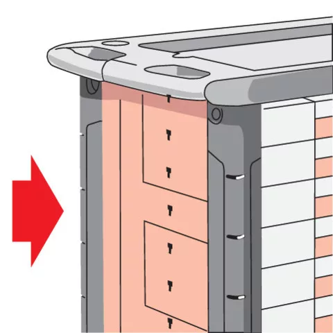 YATO YT-09152 Szerszámos szekrény alsó 4 fiókos