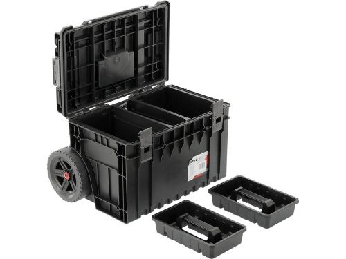 YATO YT-09159 Szerszámosláda kerekeken kihúzható fogantyúval 660x643x483 mm