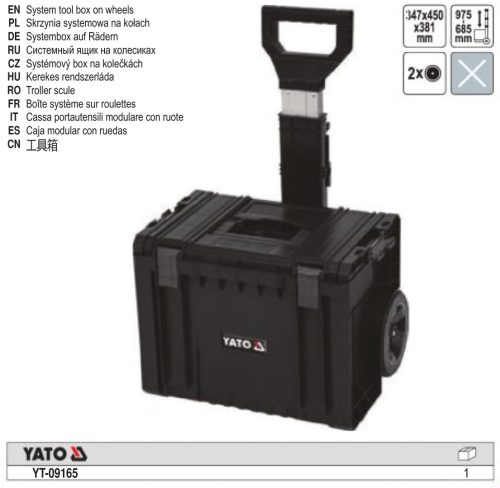YATO YT-09165 Kerekes szerszámosláda 685 x 450 x 380 mm