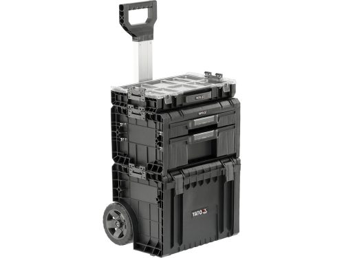 YATO YT-09173 Szerszámosláda szett kerekeken kihúzható fogantyúval 3db-os 685x450x380 mm