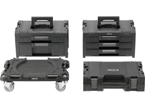 YATO YT-09191 Szerszámosláda rendszer 4 részes görgős platformon