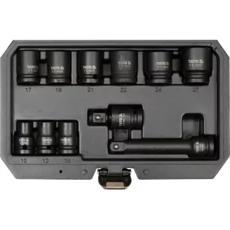   YATO YT-10255 Gépi dugókulcs készlet 11 részes 1/2" 10-27 mm CrMo
