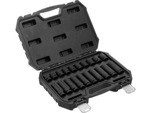 YATO YT-10256 Gépi dugókulcs készlet 10 - 19mm-ig rövid és hosszú dugókulcs fejekkel 1/2col