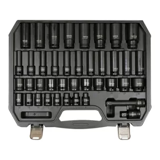   YATO YT-10555 Gépi dugókulcs készlet 40 részes 1/2 Col 10-30 mm CrMo